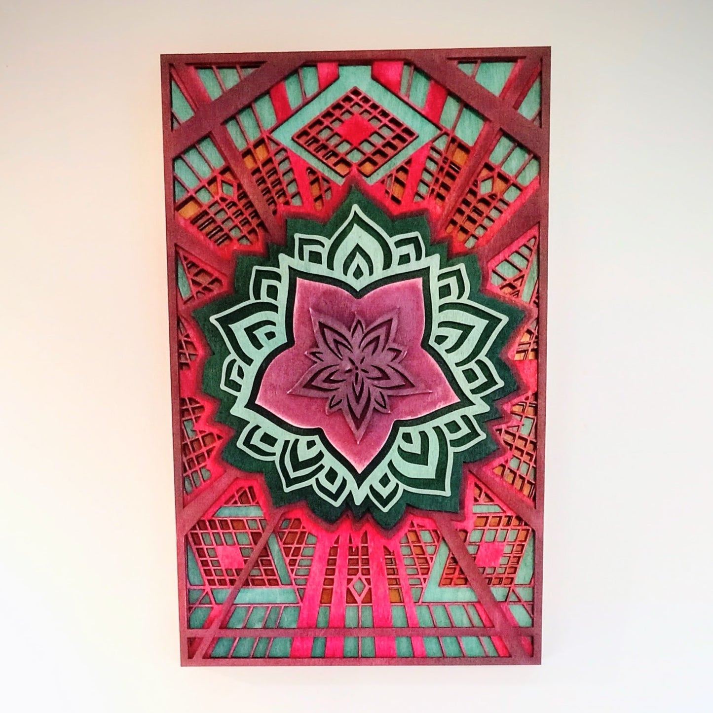 "Floral Dawn" | Wooden Wall Relief Sculpture