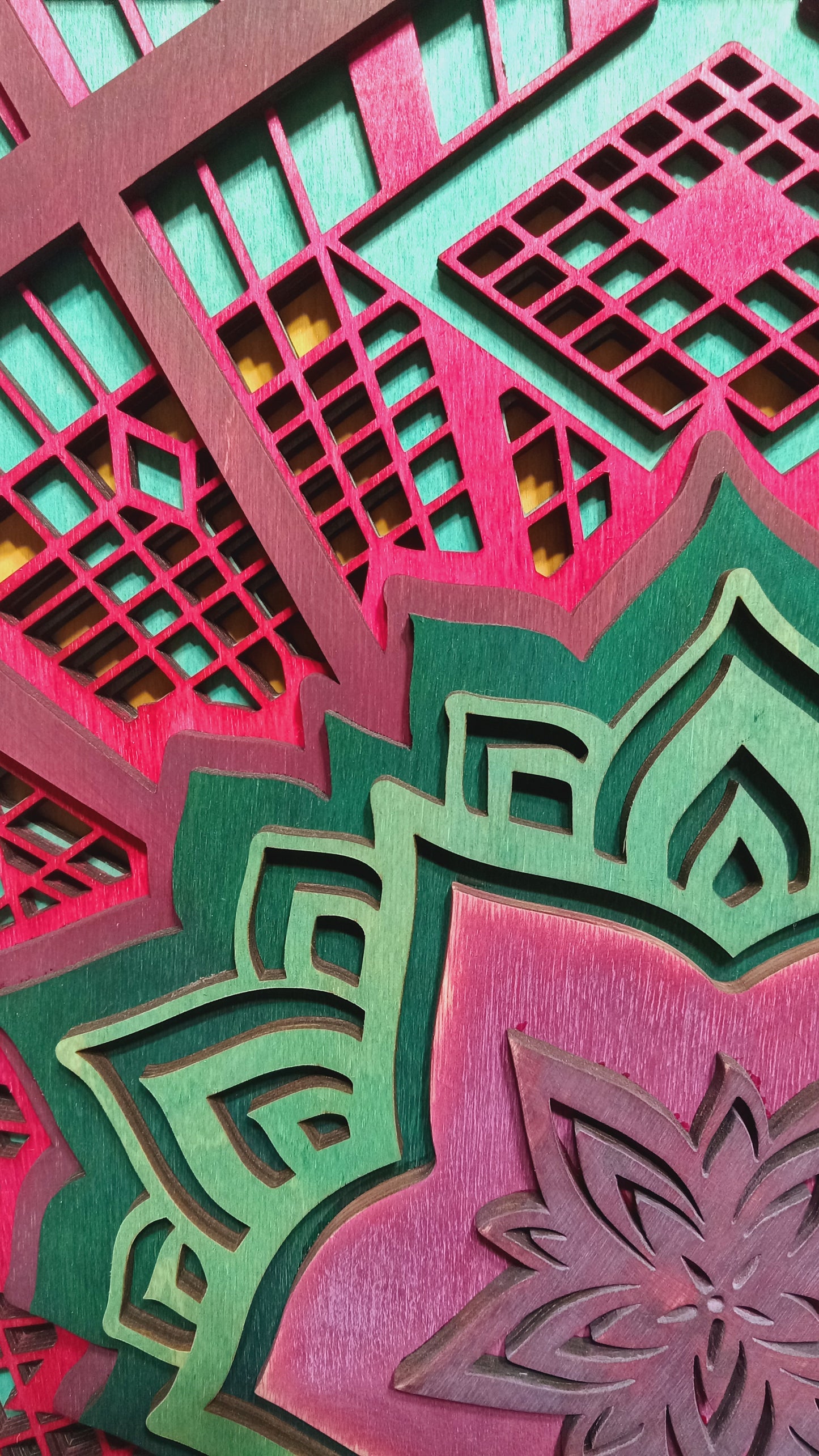 "Floral Dawn" | Wooden Wall Relief Sculpture