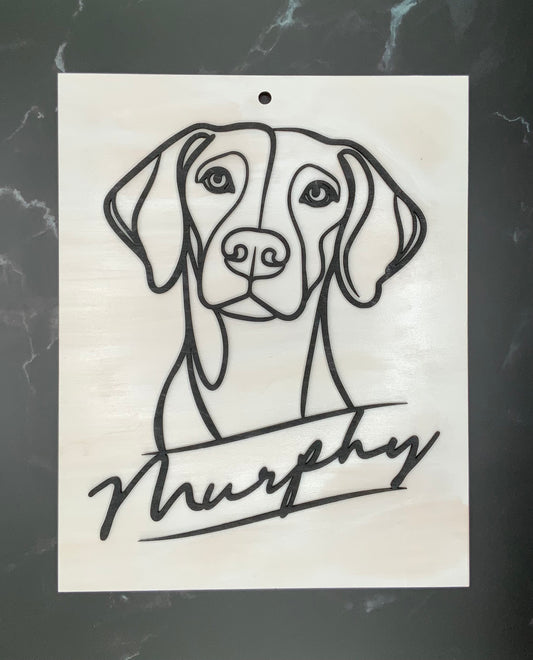Laser-cut wood dog portraits (from your photo) | Choose 1 of 3 Styles